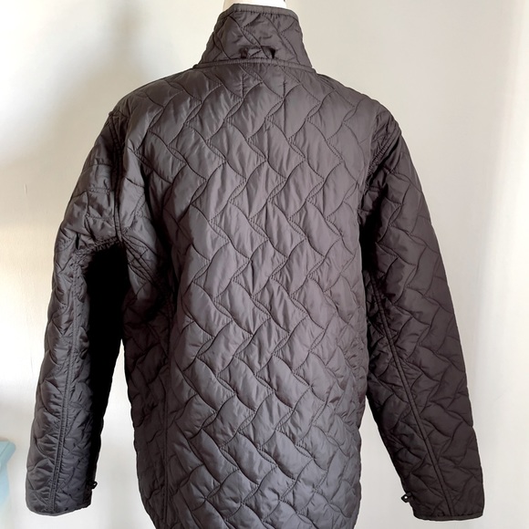 Lands' End Jackets & Coats Landsend Quilted Jacket Brown Full Zip